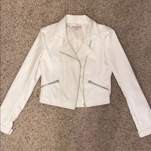 GB white leather jacket